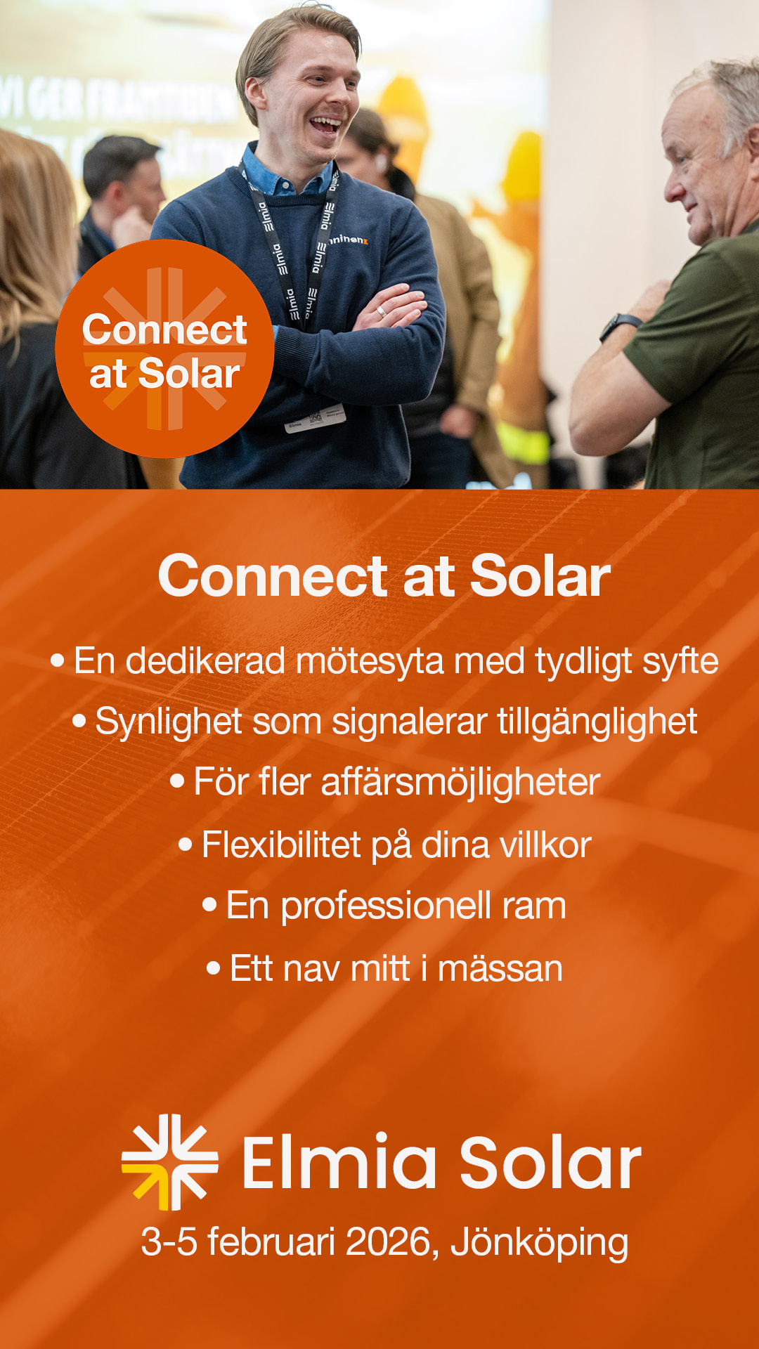 Connecta på Elmia Solar