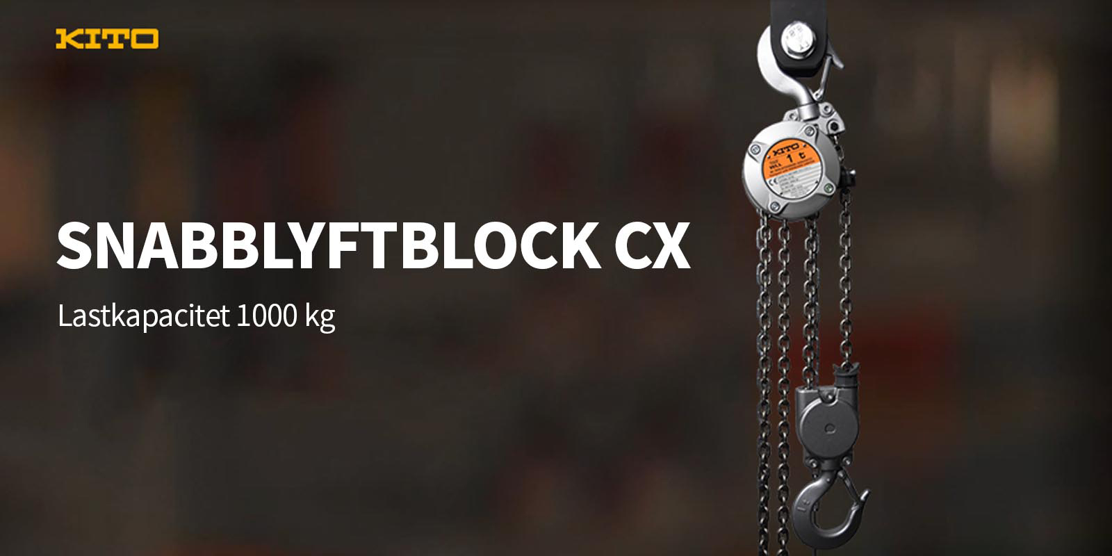 Nytt manuellt snabblyftblock från KITO med 1000 kg kapacitet
