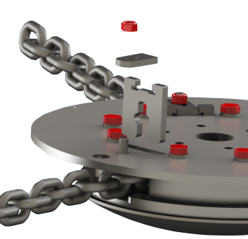 Kedjemagasin med ny hållare och låsning och för 10 och 13 mm kedja 