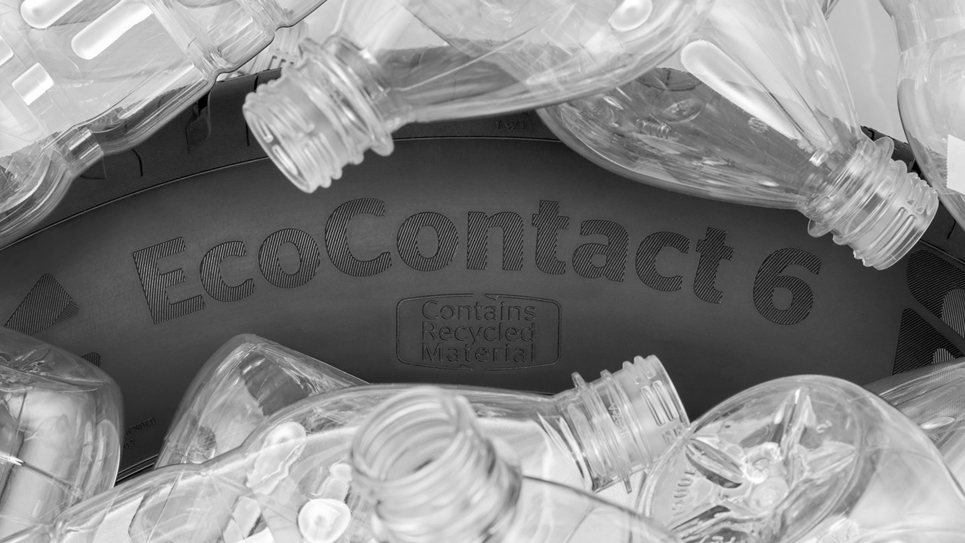 Introducing  the tyres containing recycled polyester from PET bottles