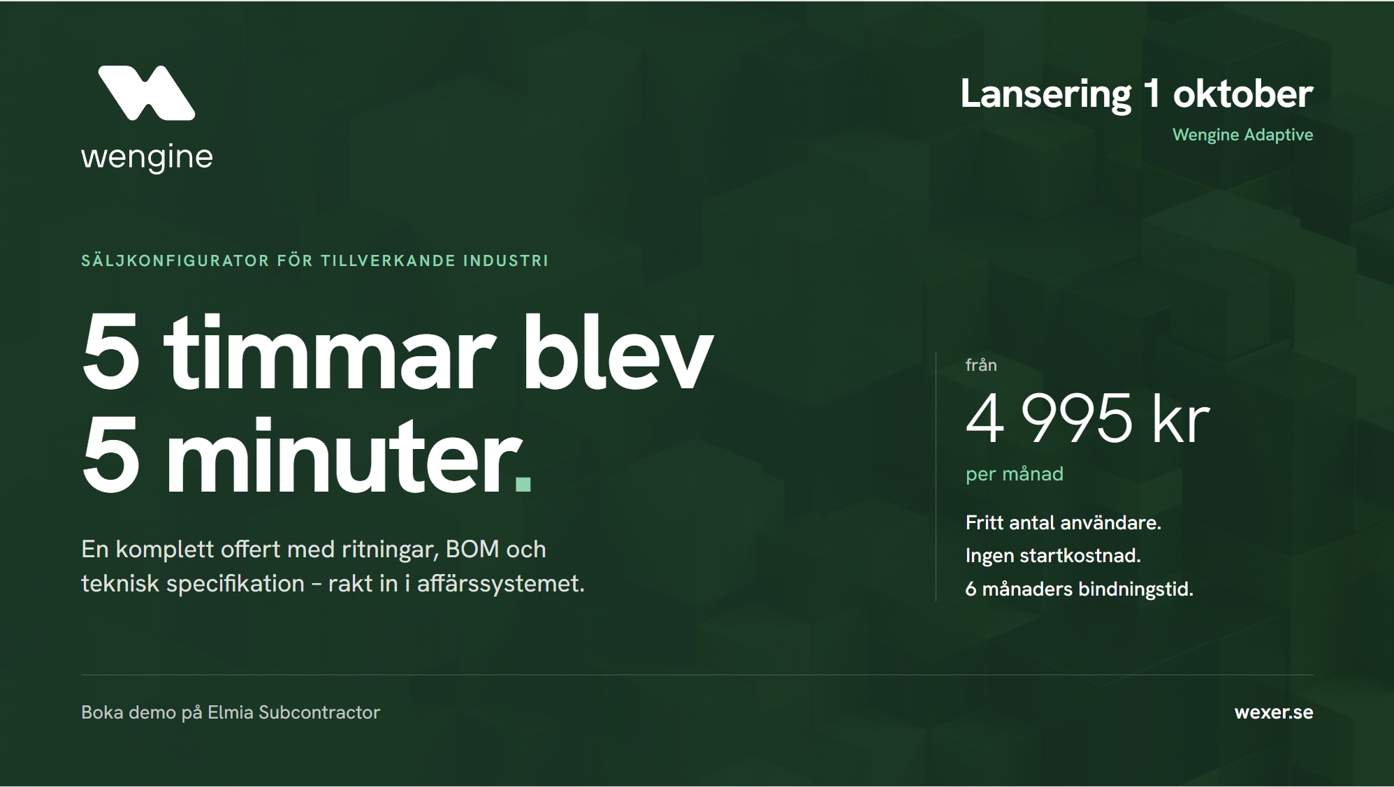 Wexer släpper Wengine Adaptive – nästa generations säljkonfigurator