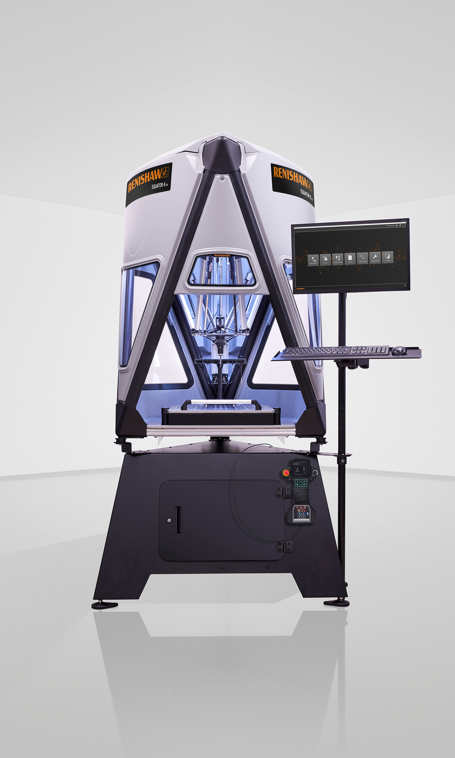 Renishaw Equator-X™ med dubbla mätmetoder för inspektion på verkstadsgolvet. 