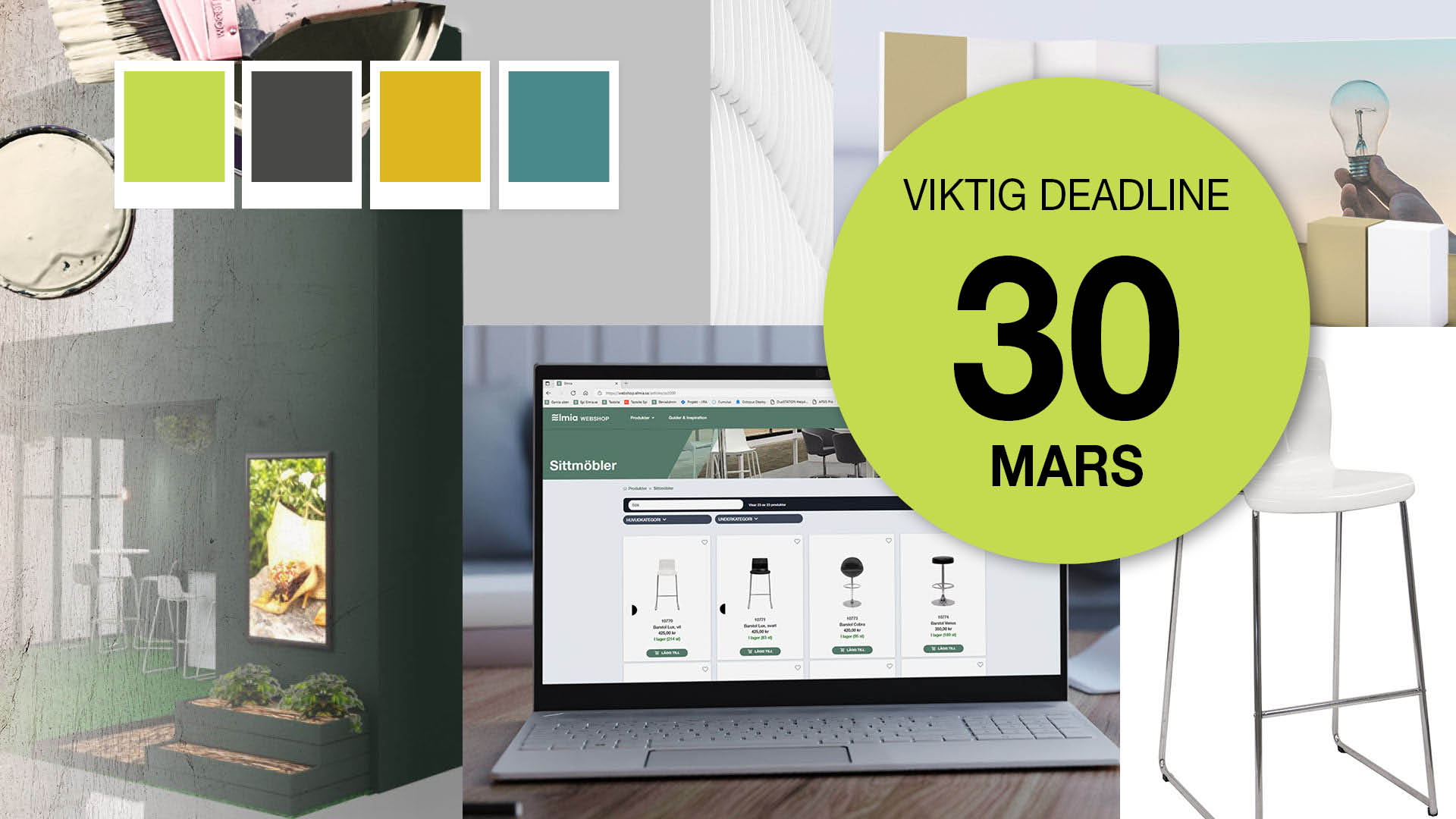 Beställ  monterutrustning och monterdesign senast 30 mars