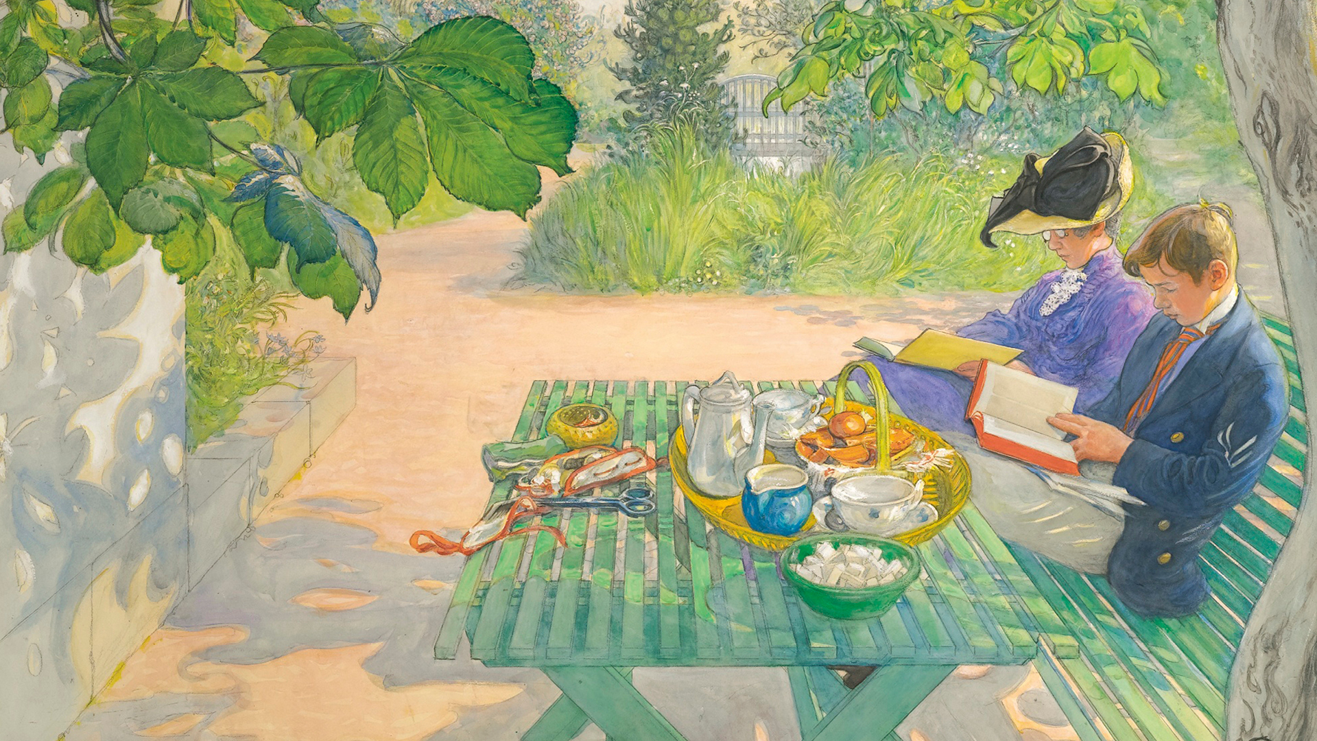 Northern Garden_Carl Larsson_gröna trädgårdsmöbler.jpg