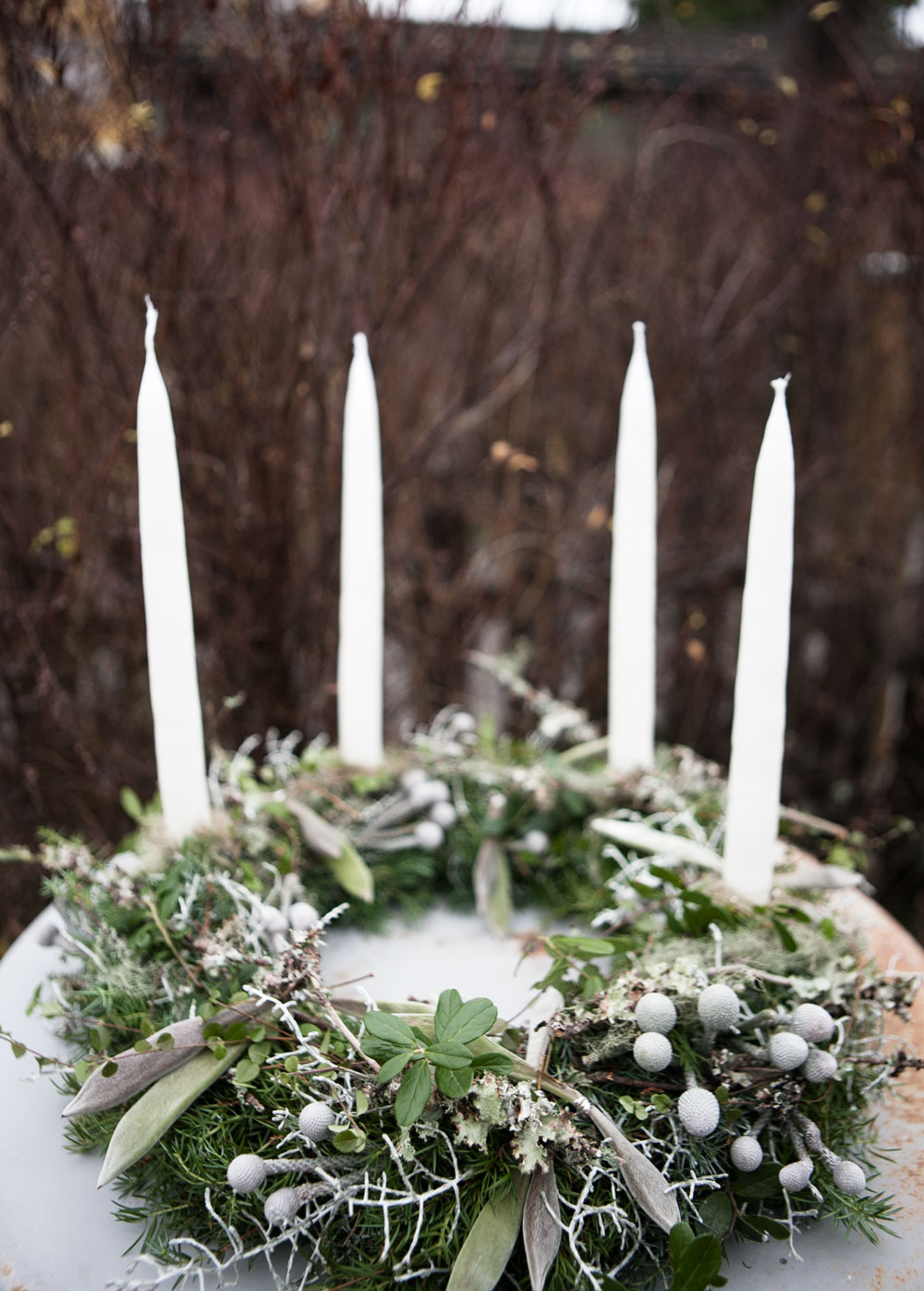 Bind en ljuskrans till advent