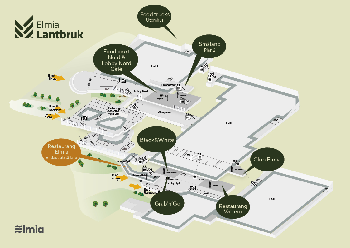 Restaurang- och cafékarta på Elmia Lantbruk
