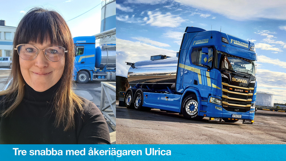 Tre snabba med åkeriägaren Ulrica Forslund