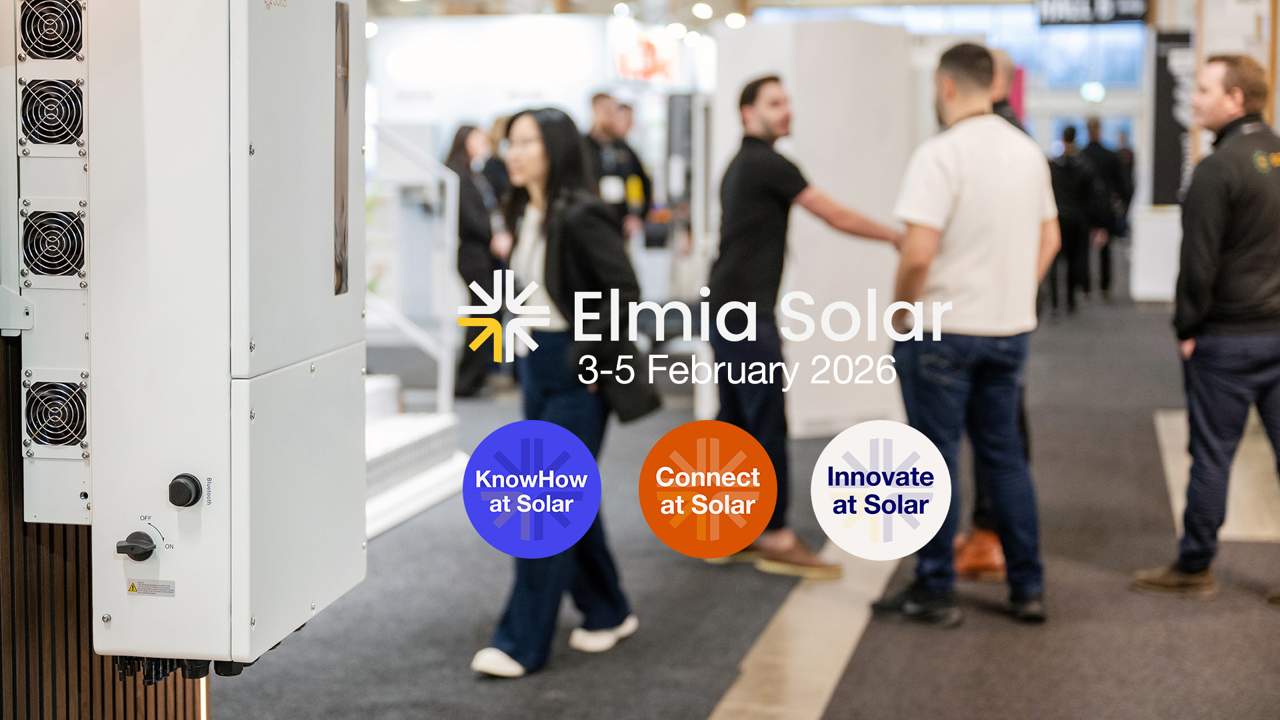 Elmia Solar - mässan för hela branschen inom solkraft, energiomställning, lagring, laddning och installation