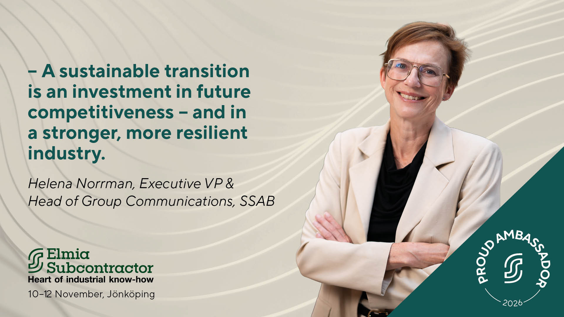 Meet SSAB - Ambassador for Elmia Subcontractor 2026