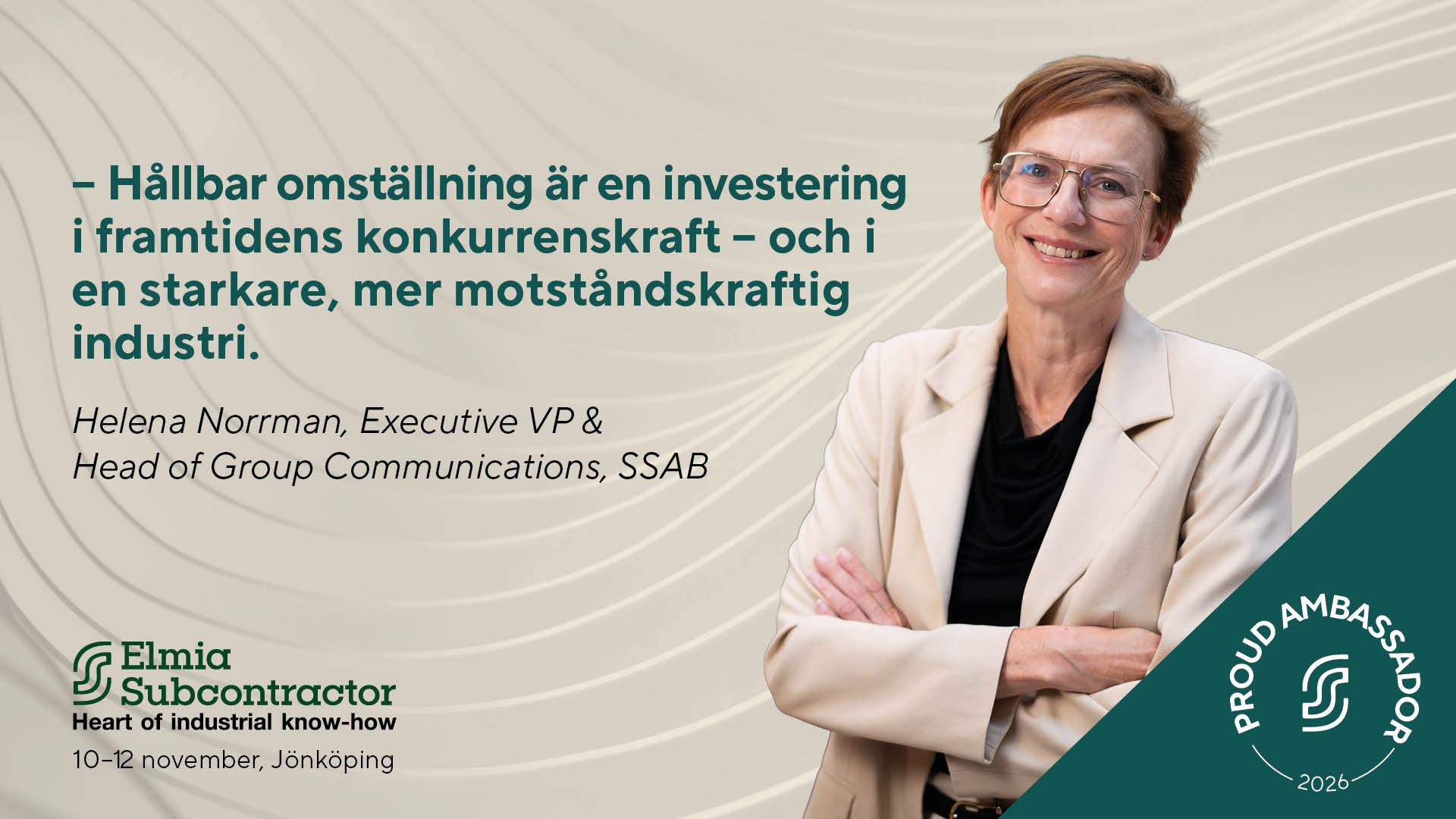 Möt SSAB: Ambassadör för Elmia Subcontractor 2026