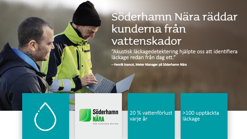 Akustisk läckagedetektering levererade redan från dag ett 